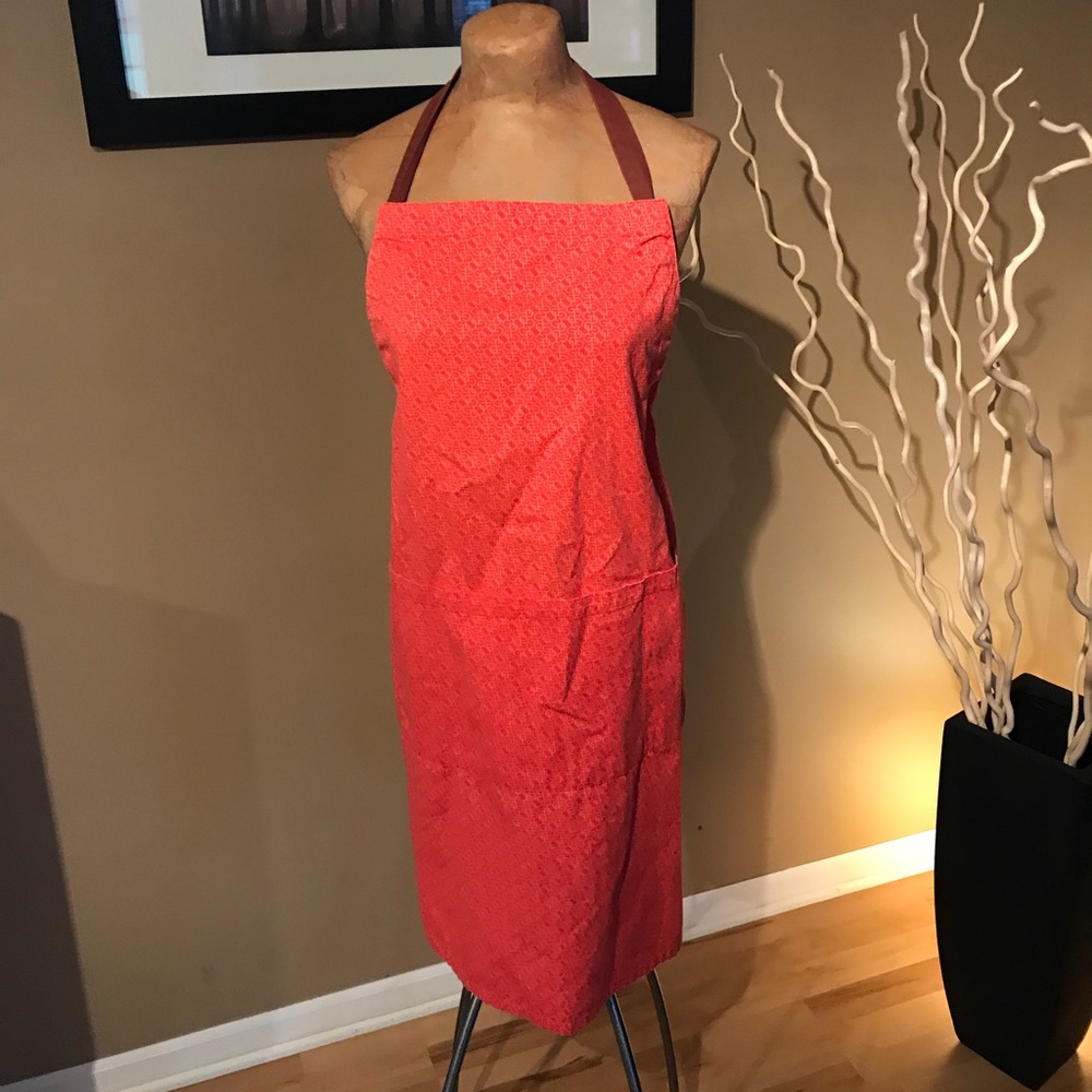 Orange long apron